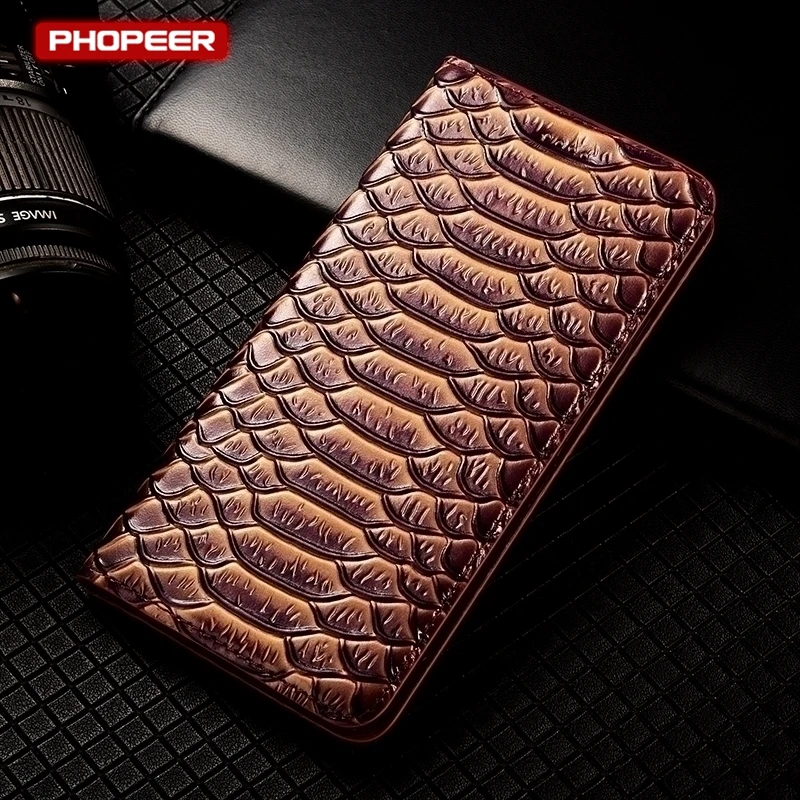 Luxury Genuine Leather Flip Wallet Case - Elegant Skin Cover in Premium Quality Leather