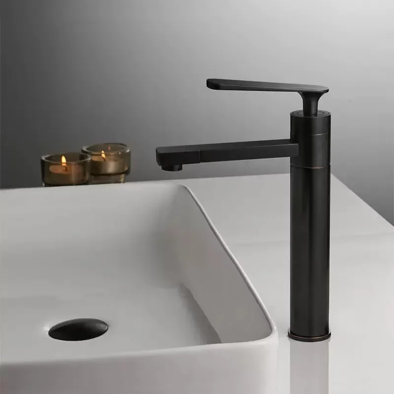 Description Picture 6 of itemBathroom Faucet Brushed Gold Basin Cold And Hot Water Mixer Sink Tap Single Handle Deck Mounted Gray