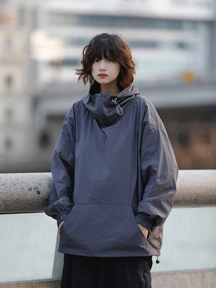 Japanese-Style Retro Fleece-Lined Thick Women's Hooded Pullovers Autumn and Winter Fashion All-Match Loose American Sweatshirts
