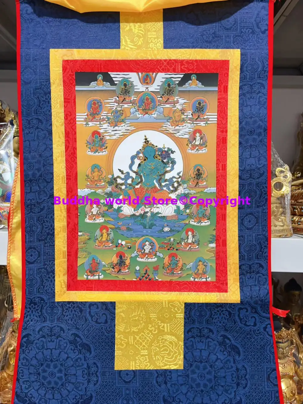 

Mandala Tara Bodhisattva altar BUDDHA Thangka Hanging decoration painting HOME Temple Wall decor Wholesale Buddhist supplies