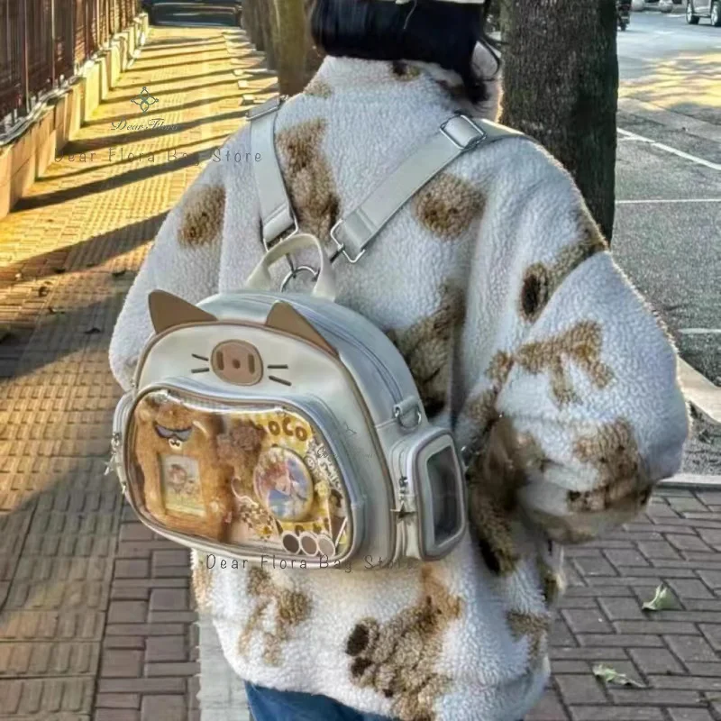 Zaino Kawaii Stella in Pelle Pu ITA Bag Zaino Y2k Borsa a Tracolla Estetica Carina