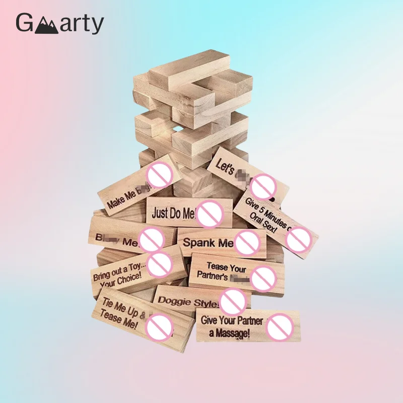 Block Tower Game Couple Activities Date Night Ideas Valentine Tumbling Tower Stacking Blocks Game For Adults Couples Night Party board game,table games