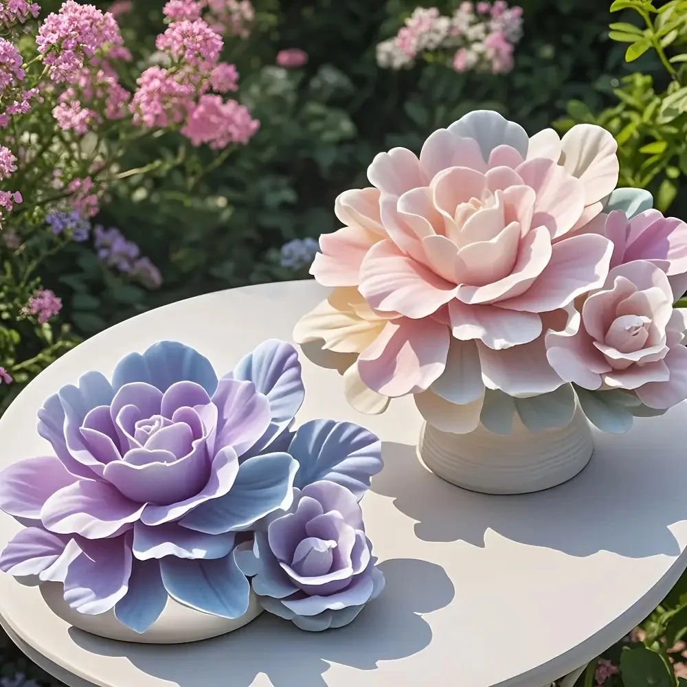 1 Stück Silikonform für Duftkerzen mit Blumenmotiv – vielseitig einsetzbar für DIY-Bastelarbeiten, Seifenherstellung und Tonprojekte – Detail 16