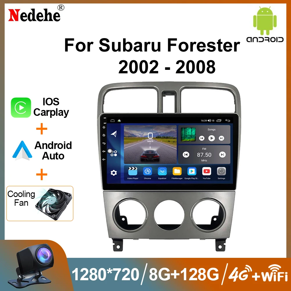 

8G 128G Car Radio Android Carplay For Subaru Forester SG 2002 -2008 Multimedia Stereo Player GPS 2din Autoradio Head Unit Wifi