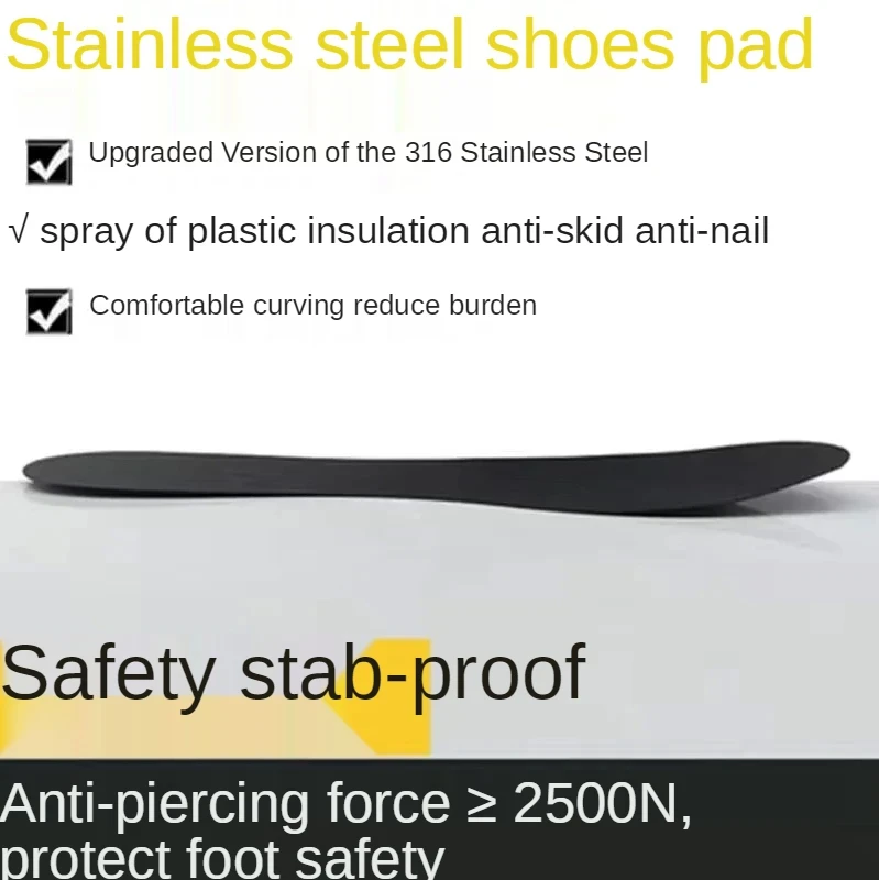 Stainless Steel Plate Insoles Labor Protection Anti-stick Anti-nail Anti-piercing Wear-resistant Construction Site Safety Insole