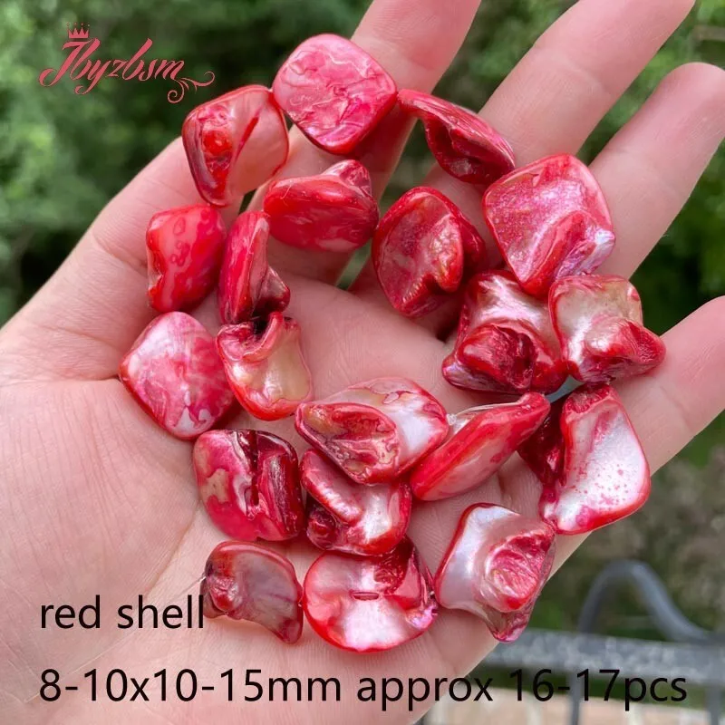 Natural Shell Coin Freefrom Stone Beads Loose DIY Strand 15 Inch For Necklace Bracelet Earring Jewelry Making