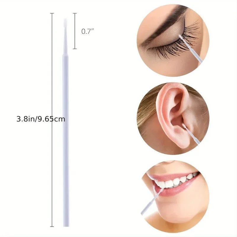 Used for makeup and eyelash cleaning mini cotton swab for easy and precise application of eyelash adhesive grafting 100Pcs/packs cotton swabs,wood cotton swabs,disposable cotton swabs,cleaning swabs