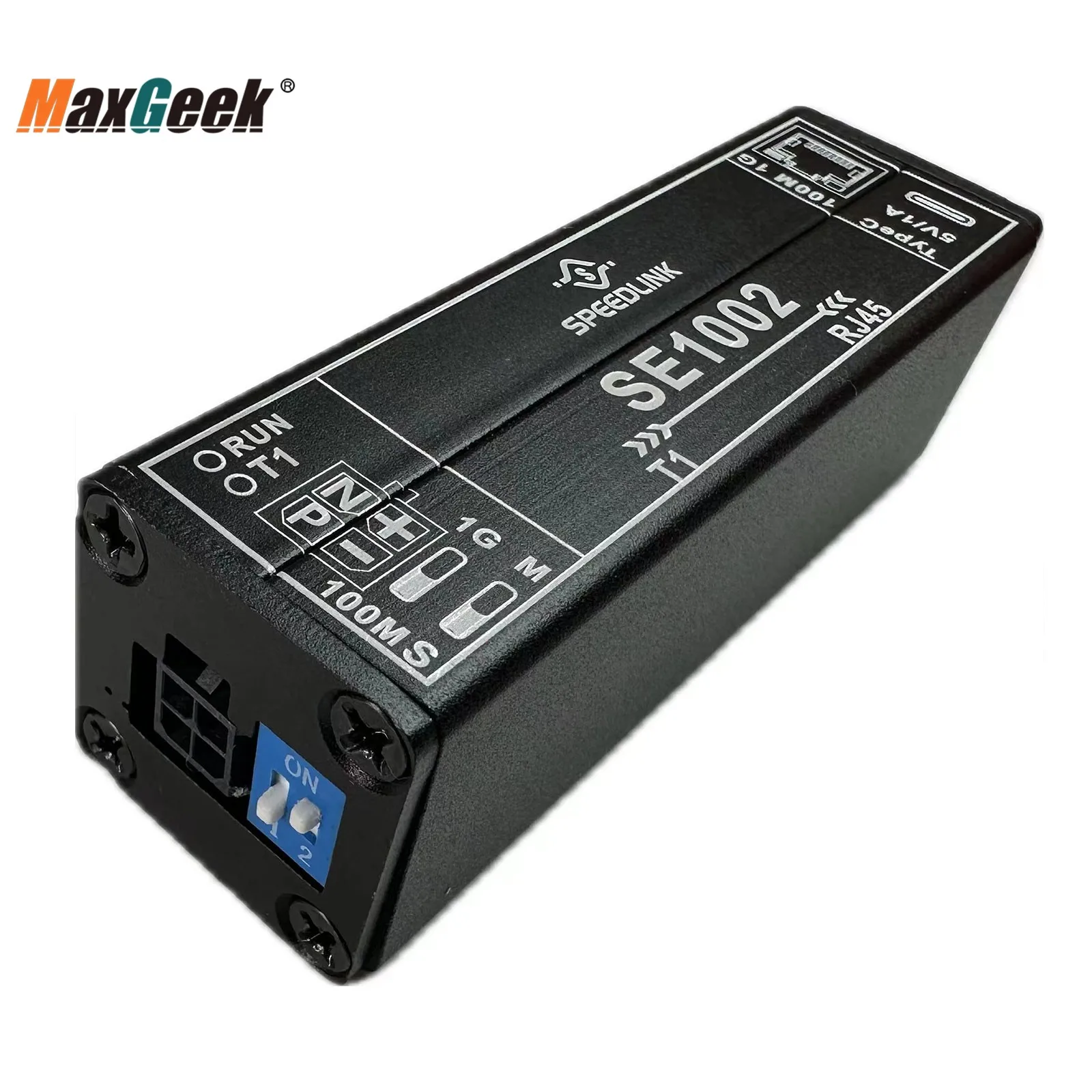 

Maxgeek SPEEDLINK SE1002 100M Automotive Ethernet Interface Module w/ Aluminum Alloy Shell 100baseT1 to RJ45