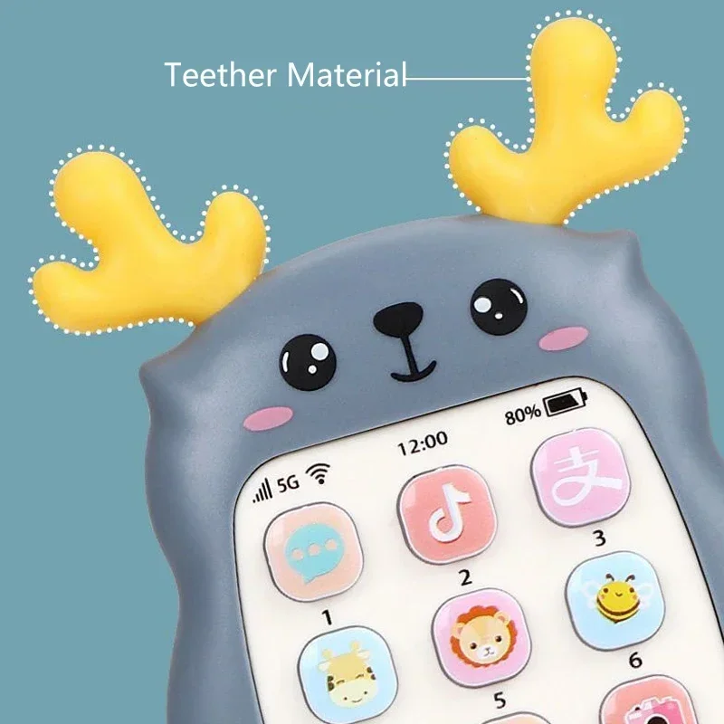 Baby Phone Toys Bilingual Telephone Teether Music Voice Toy Early Educational Learning Machine Electronic Children Gift Baby Toy 2