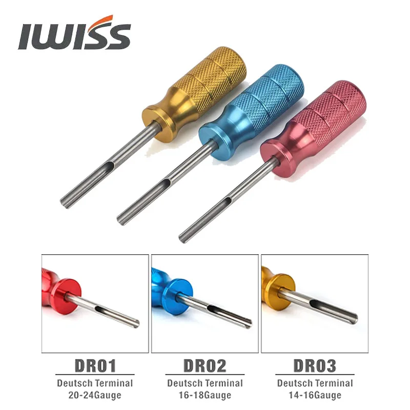 

IWISS IWS-123D Deutsch Contact Removal Tools DT Series Terminal Extraction Tool Kit for Deutsch Solid Contacts