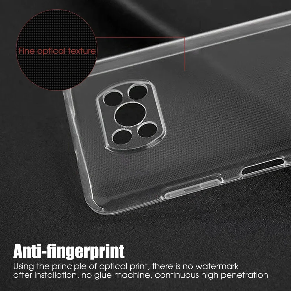 AICEK Handyhülle Für Xiaomi Poco X3 NFC – Klare TPU-Schutzhülle | Transparent | Ultraschlank | 6,67 Zoll | Perfekter Grip