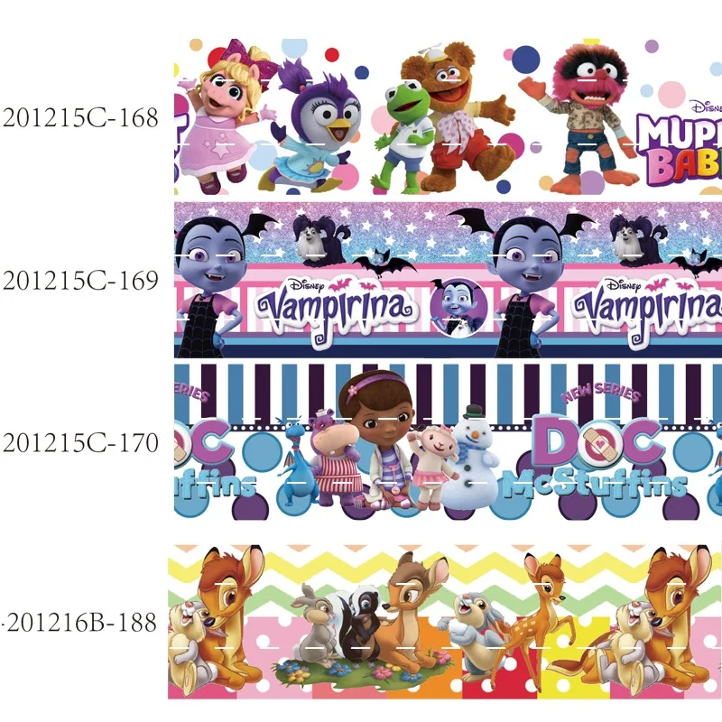 

Printed Disney Cartoon Grograin Ribbon for Bows 22mm 25mm 10yards DIY Craft Supplies Handmade Decoration Materials