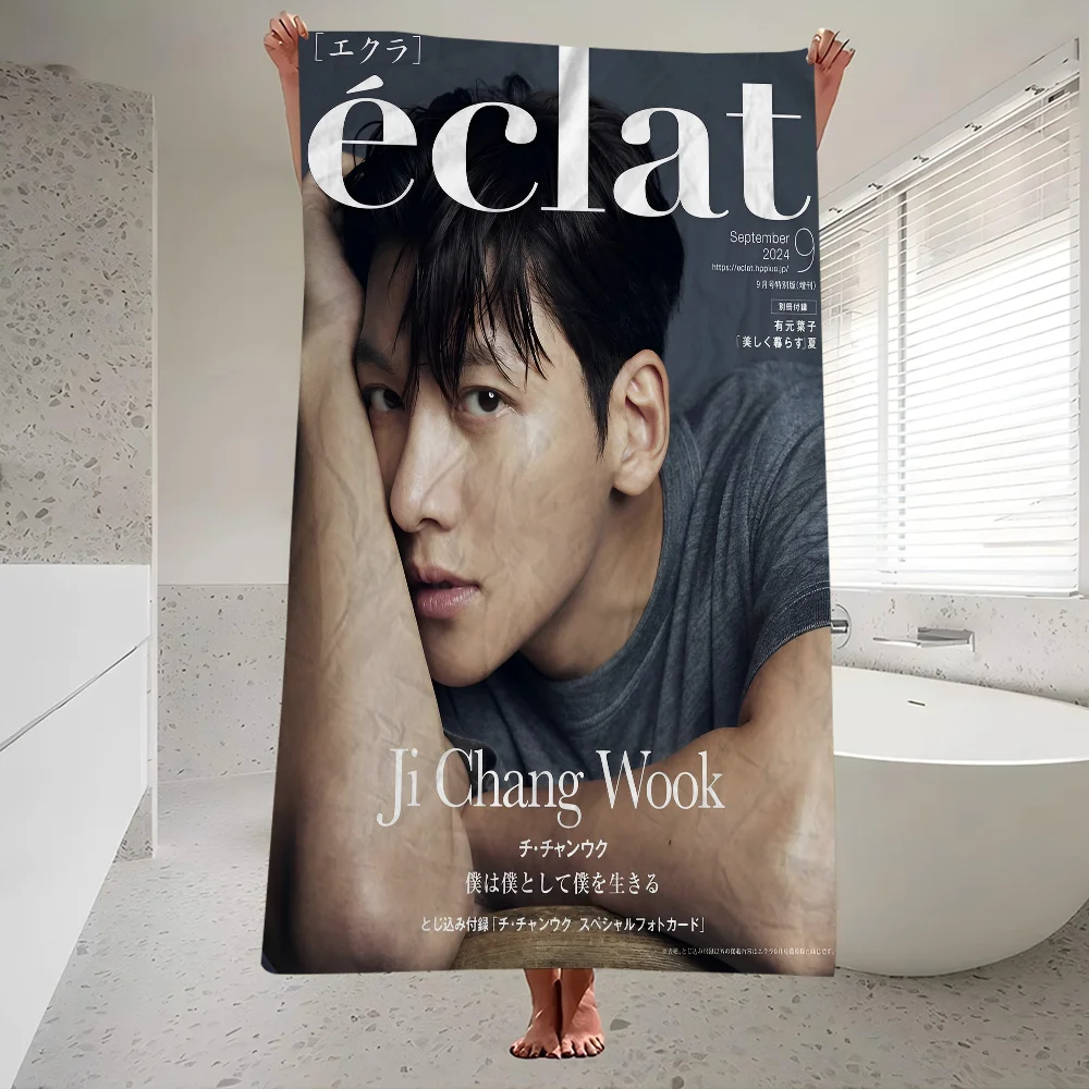 Korean Male Celebrity Ji Chang Wook Actor Cartoon Beach Towel Cute Kawaii Room Decor Bath Girl Children Hand Bathroom Shower 5