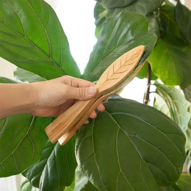 Leaf Cleaner Cleaning Brush Wooden Tongs 1PCS