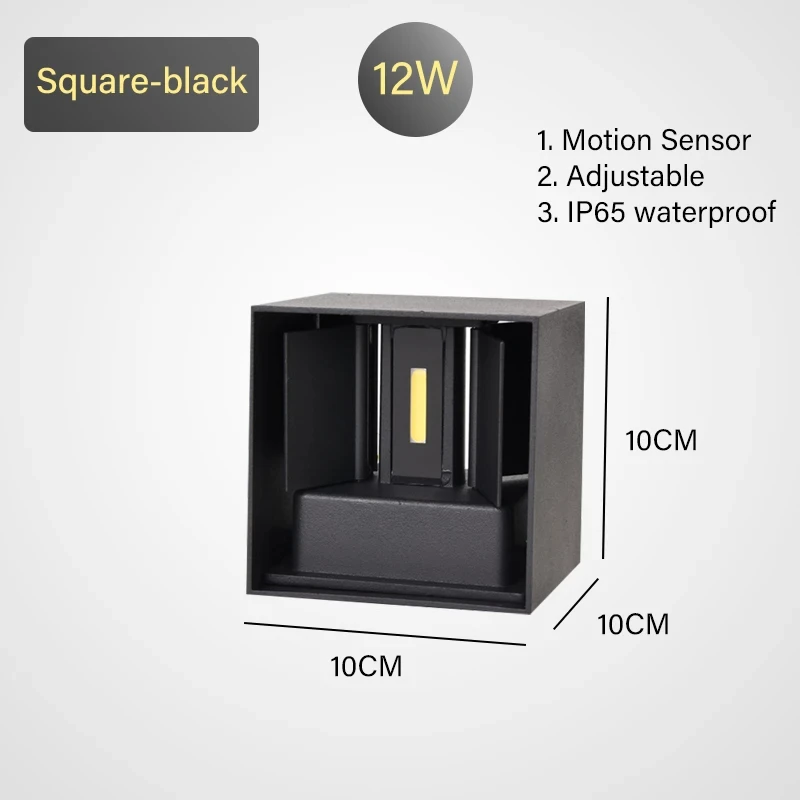 مصباح جداري LED خارجي ، مقاوم للماء ، IP65 ، شرفة...