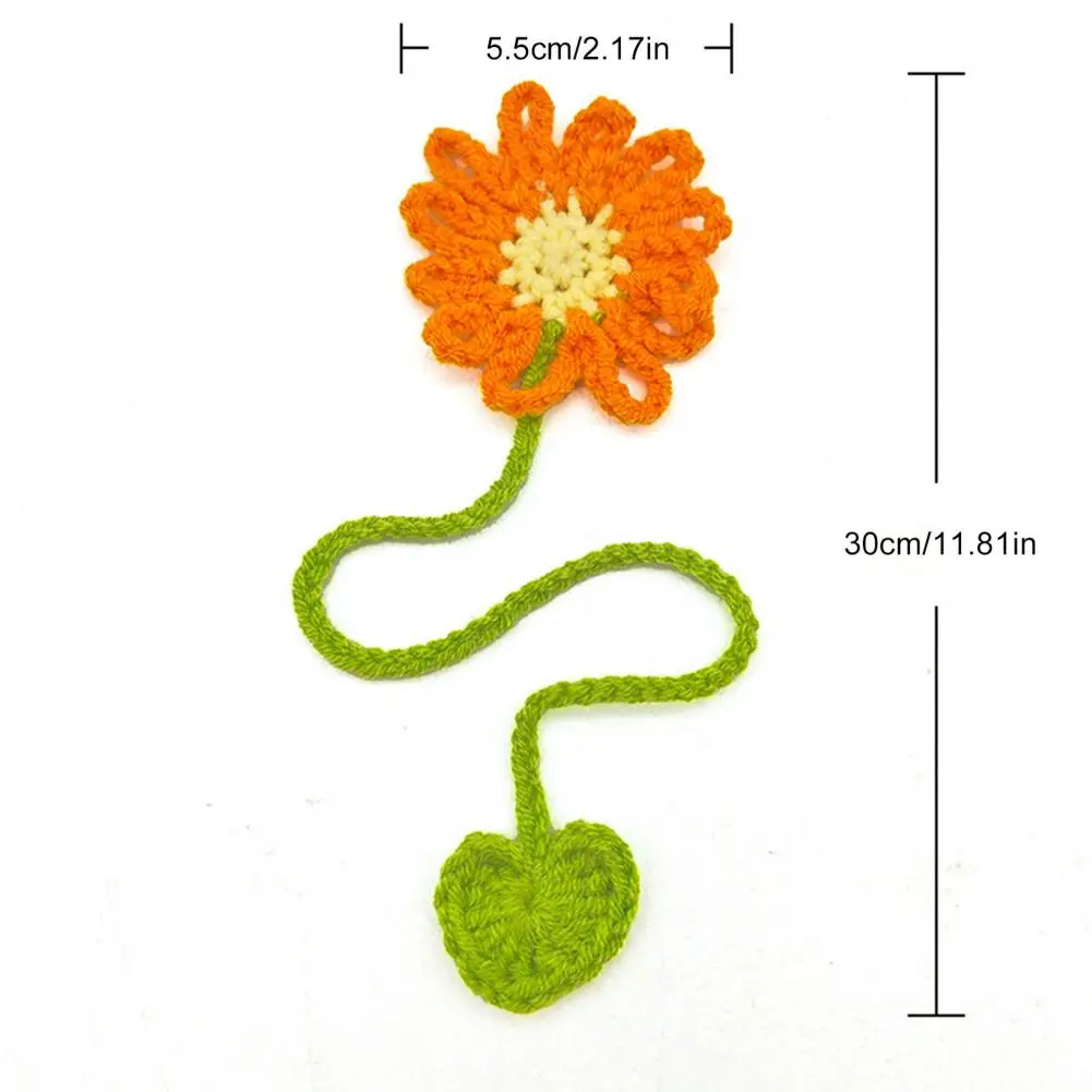 1/4/6Pcs 수제 크로 셰 뜨개질 꽃 책갈피 수공예 꽃 책 페이지 마커 독서 책 애호가 어린이 학생 여성 선물