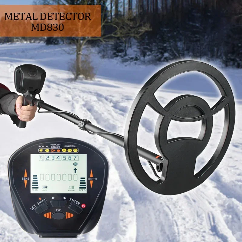 Metal Detector MD830 Metal Detector Underground Depth 2.5m Scanner Search High precision Gold Detector Treasure Hunter Detecting Pinpointer