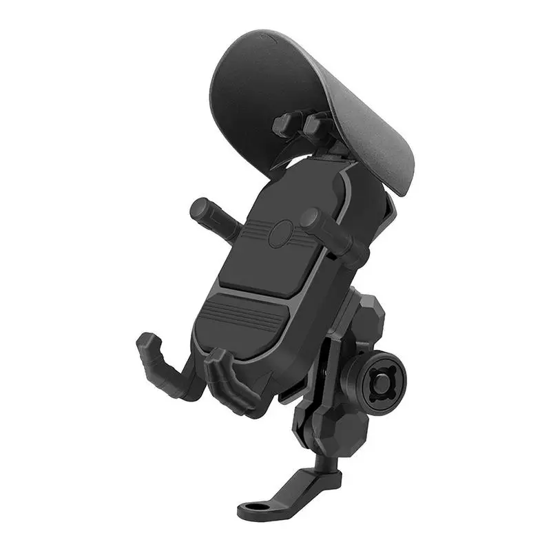 

Rotatable Motorcycle Phone Holder With Rainproof Hat Anti Shake Cellphone Stand Adjustable Security Bracket Bike Accessories