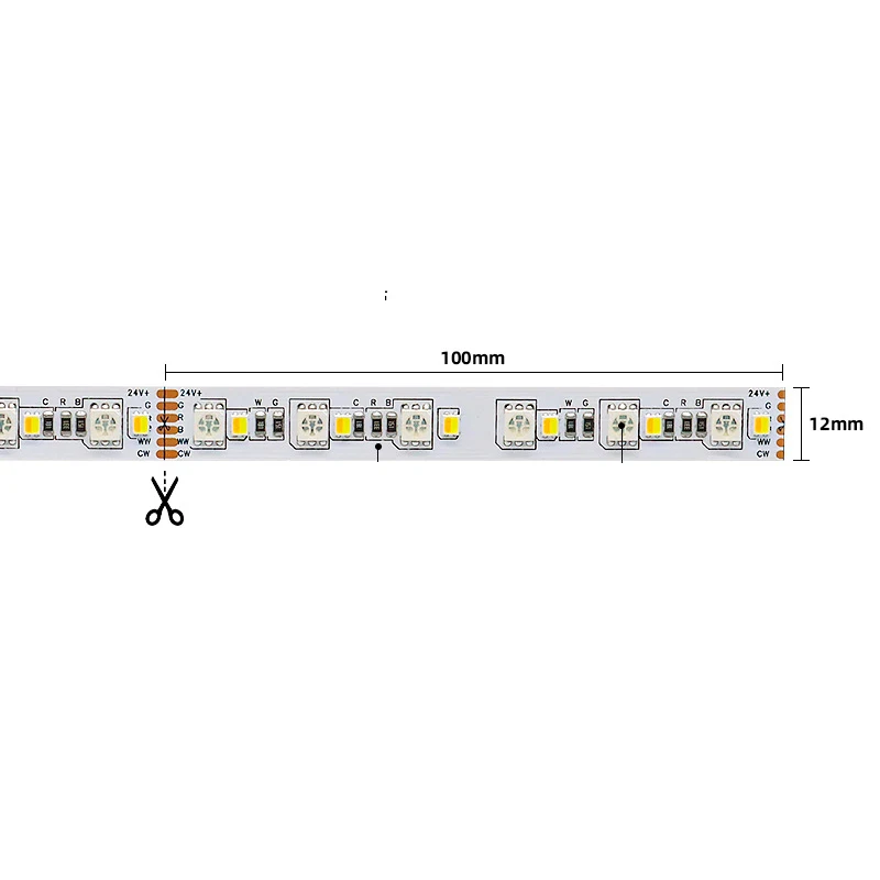 LED Streifen 5m 24V CCT dualweiss 2550-6200K 21W/m IP20 ✔️