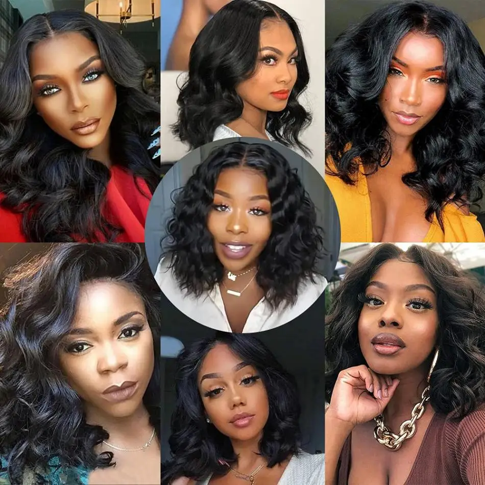 Body Wave Wigs Short Bob Wig Glueless Wigs Ready To Wear Human Hair Pre Cut Wig 4X4 5X5 Closure Brazilian Pre Plucked Wig 5