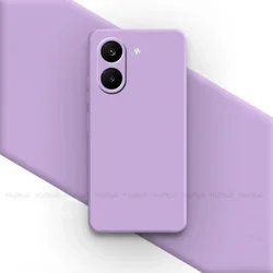 Shockproof Liquid Silicone Case Cover - Original Back TPU Soft s for Poco X8 ProMax (Grass Purple)