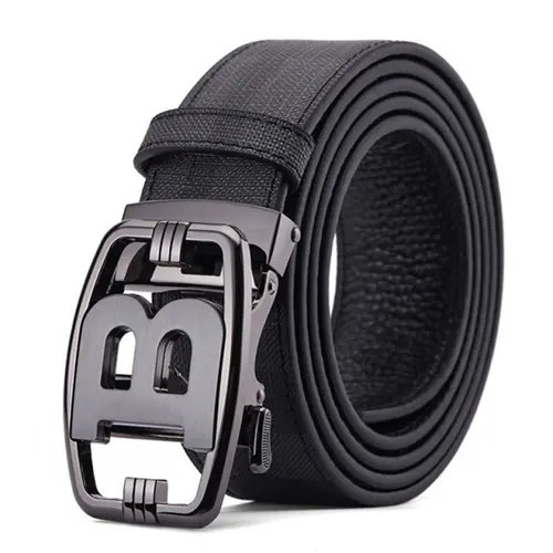 High Quality Leather Belt Men Luxury Brand Designer fashion Canvas Belts for Men Strap Male Metal Automatic Buckle Belt - Image 12