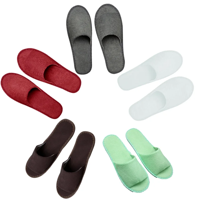 

3 Pairs Portable Simple Home Slipper Men Women Travel Spa Folding Disposable Slipper House Home Guest Indoor Slippers Camping