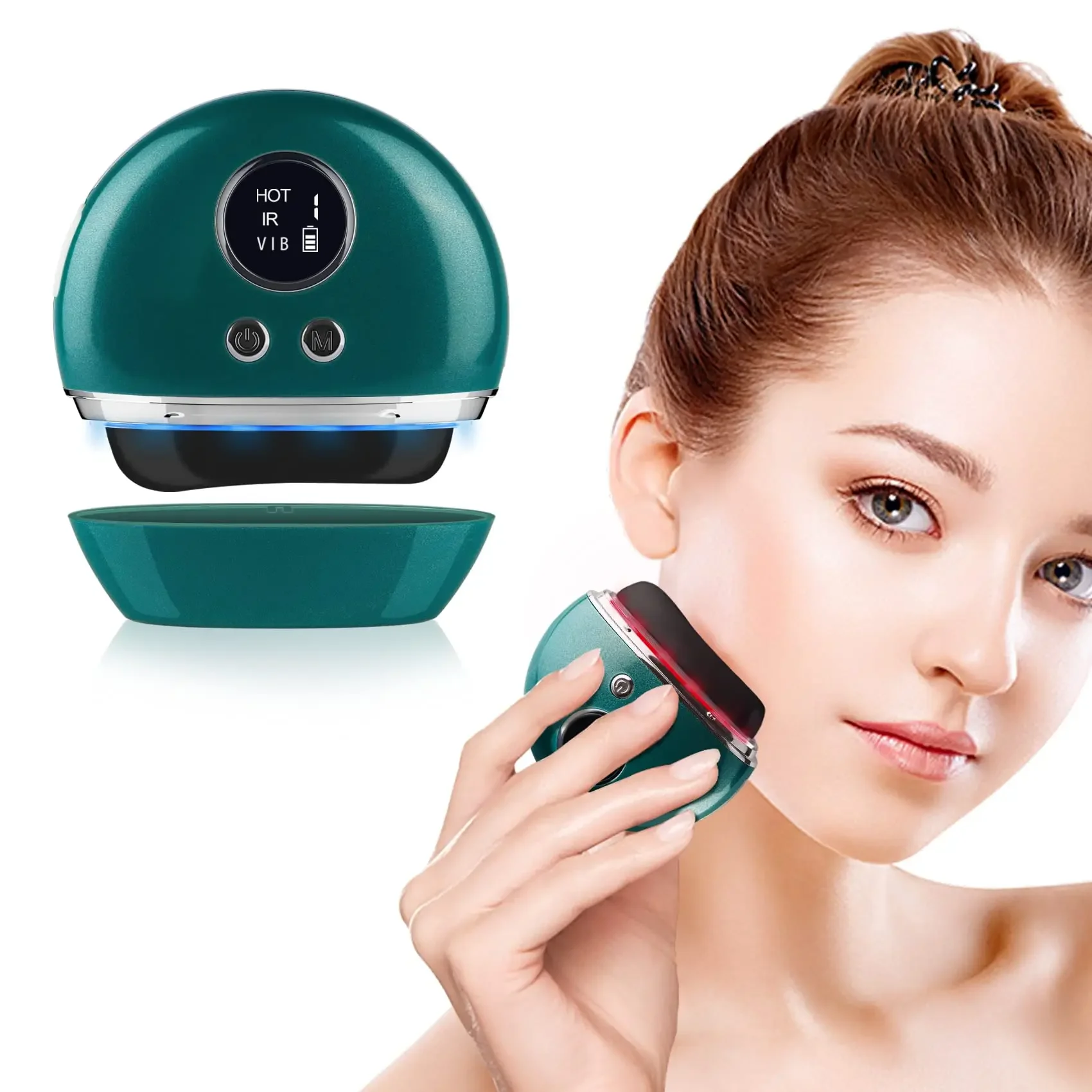 Gua Sha Facial Tools, Multifunction Face Sculpting Tool Face Lift Device Gua sha Massage Tool for Face with Heating & Vibration( kaemeasu laser rangefinder telescope multifunction laser distance meter with flag lock vibration slope compensation
