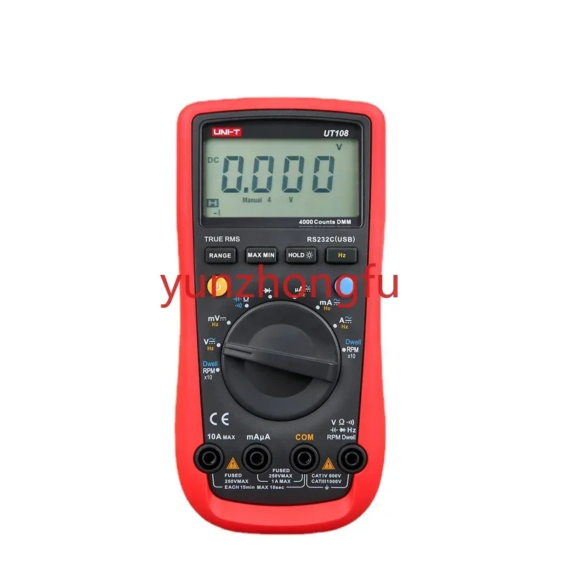 

Ut107/109 Digital Multimeter Automobile Maintenance Electrician Voltage Current Speed Closed Angle Temperature