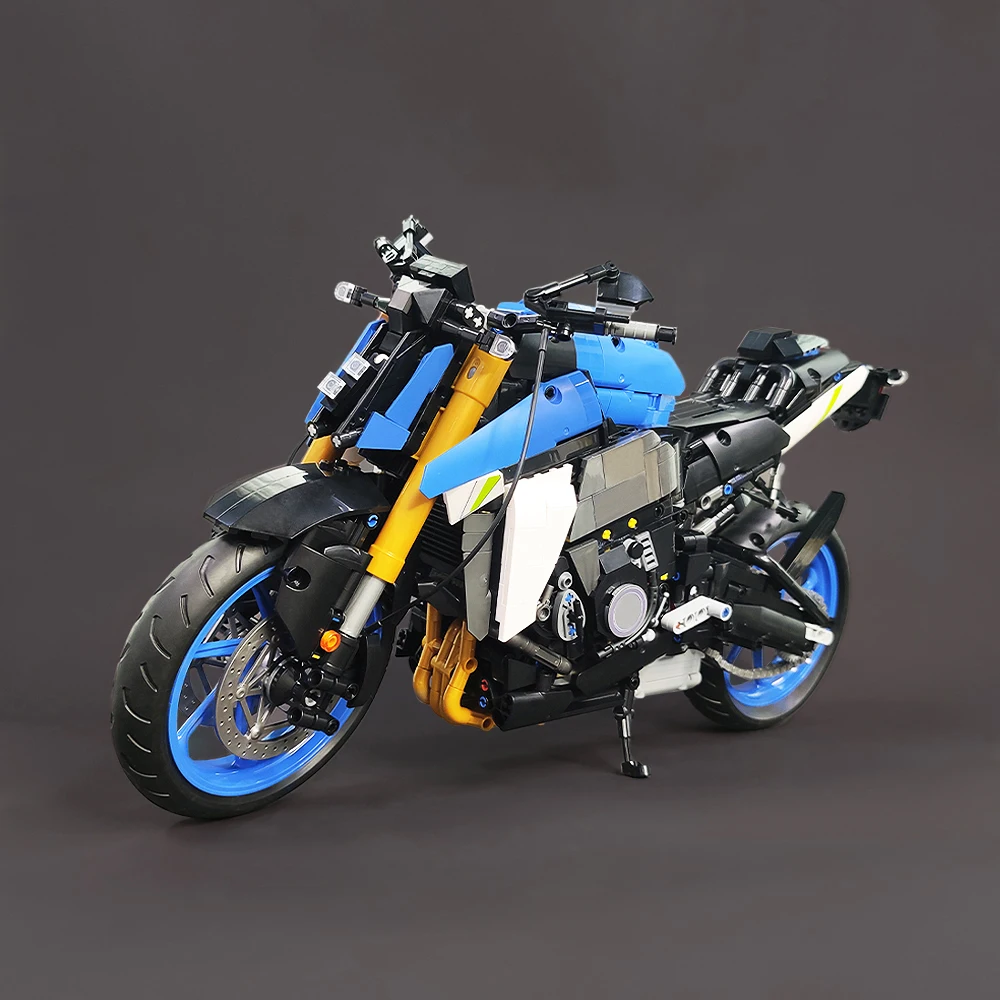 58014 Jiestar MOC Super Speed Racing Motorcycle Technical Building