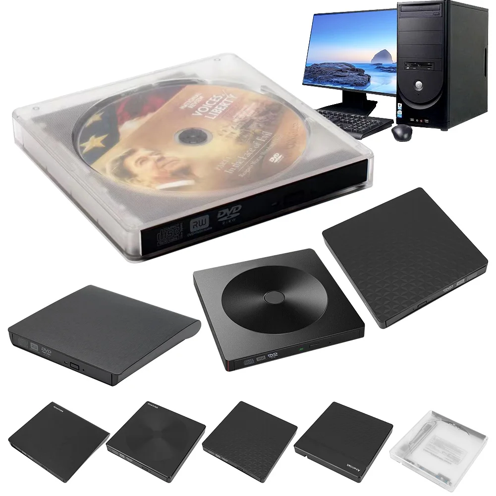 USB 3.0 슬림 라이터 디스크 복사기, 휴대용 DVD 및 CD-ROM 버너 플레이어, C 타입, 노트북 데스크탑 PC 윈도우 리눅스 맥 OS 애플용