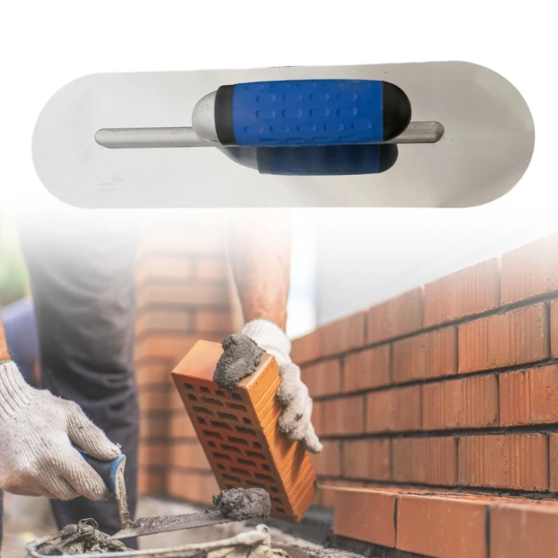 3 Piece Round Plastering Trowel Set Stainless Steel Pool Trowel for Various Construction and Home Improvement Tasks