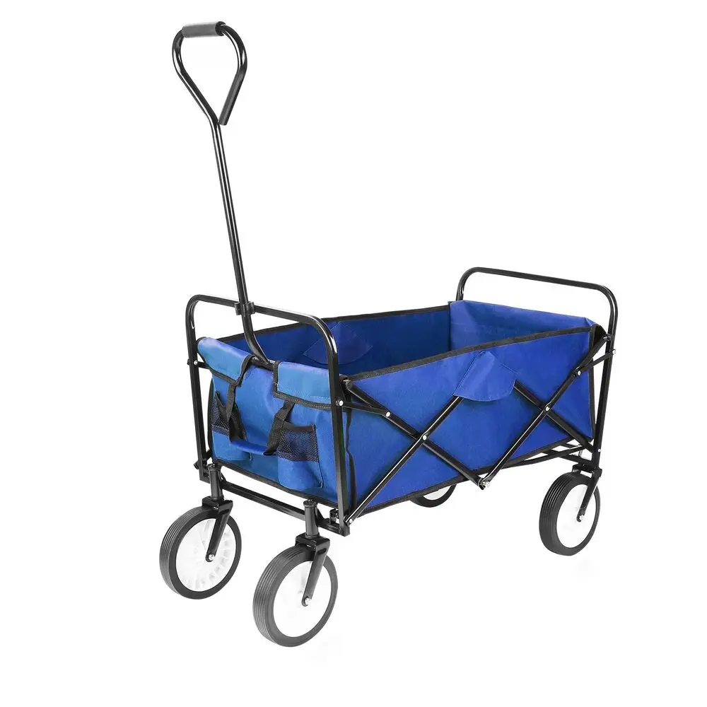 

Collapsible Wagon Cart Beach Folding Utility Heavy Duty Camping Grocery Trolley Garden Car Outdoor