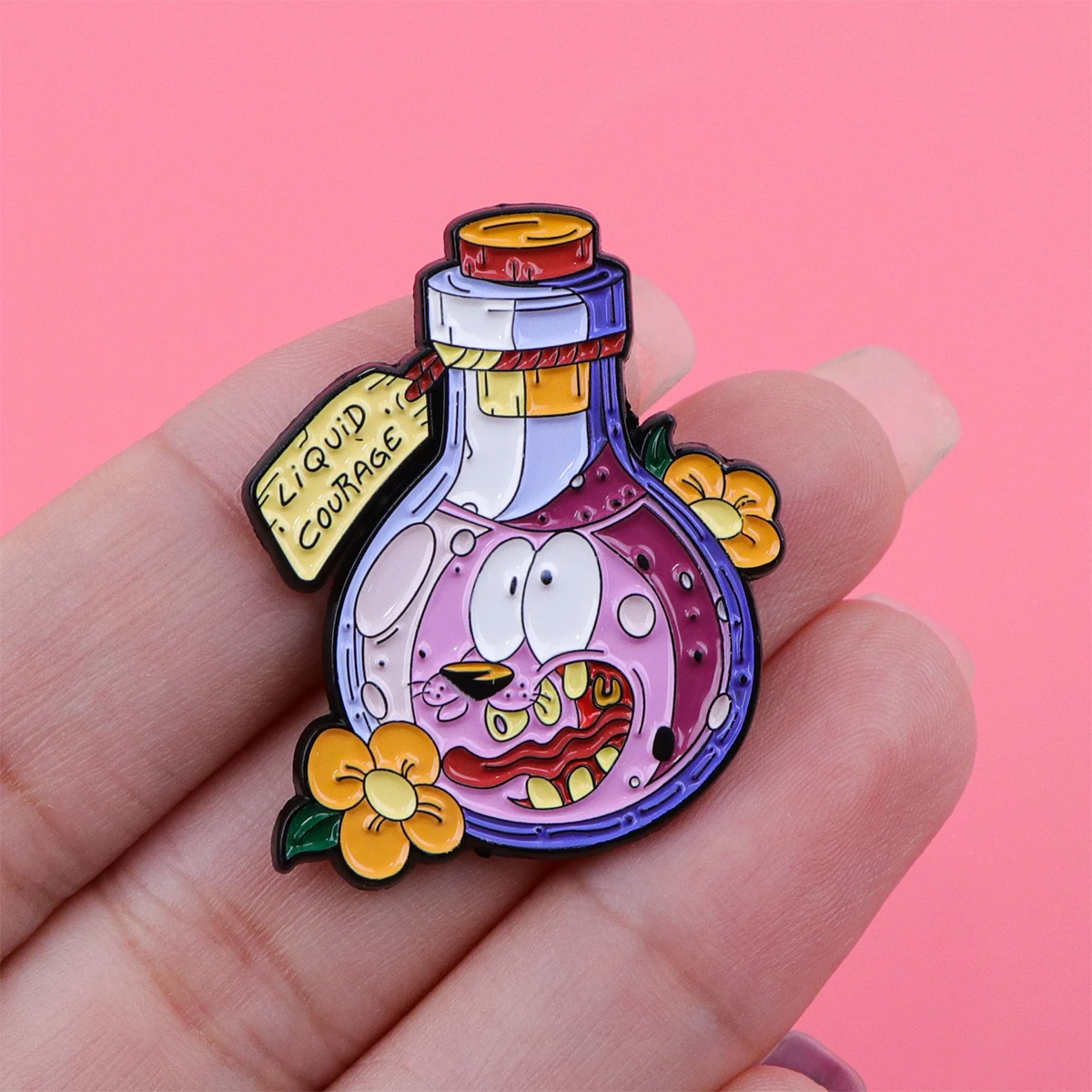 Feigling Hero Hunde Emaille Pins Anime Figuren Abzeichen Metall Revers Brosche Für Rucksäcke Broschen Mode Schmuck Zubehör Geschenke – Detail 6