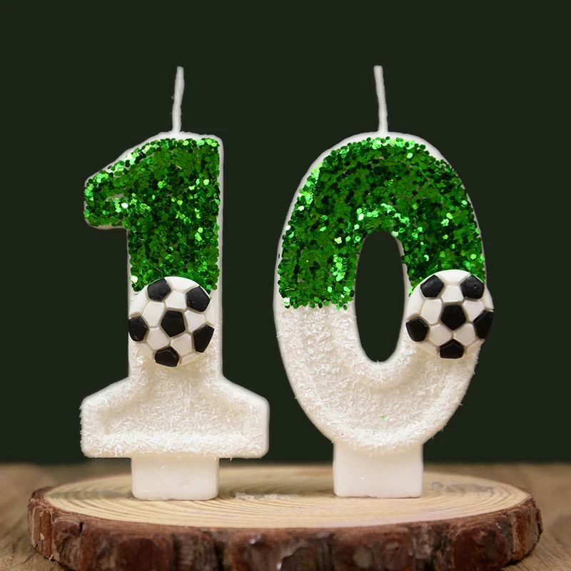 Kids Sports Theme Soccer Cake Candles - Fun Birthday Party Decorations & Cupcake Toppers