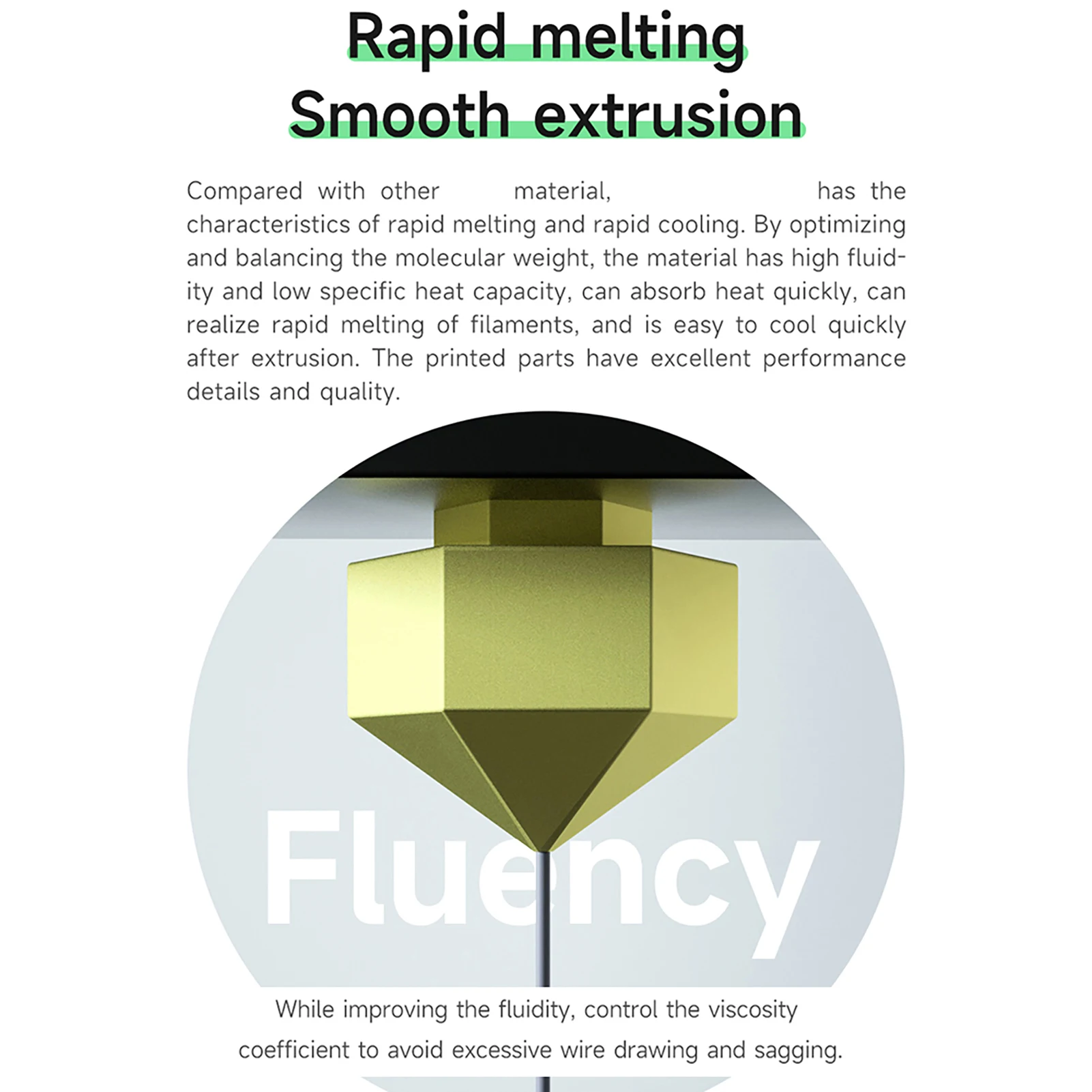 New PLA Filament for 3D Printers High Printing Speed PLA 3D Printer Filament 1.75mm 1KG Spool Upgraded 3D Fast Printing Material