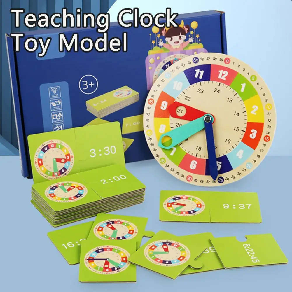 

Clock Toy Card Adsorption Bracket with Bottom Plate Cultivating Correct Time Concept Teaching Kids Clock Toy Kindergarten Toy