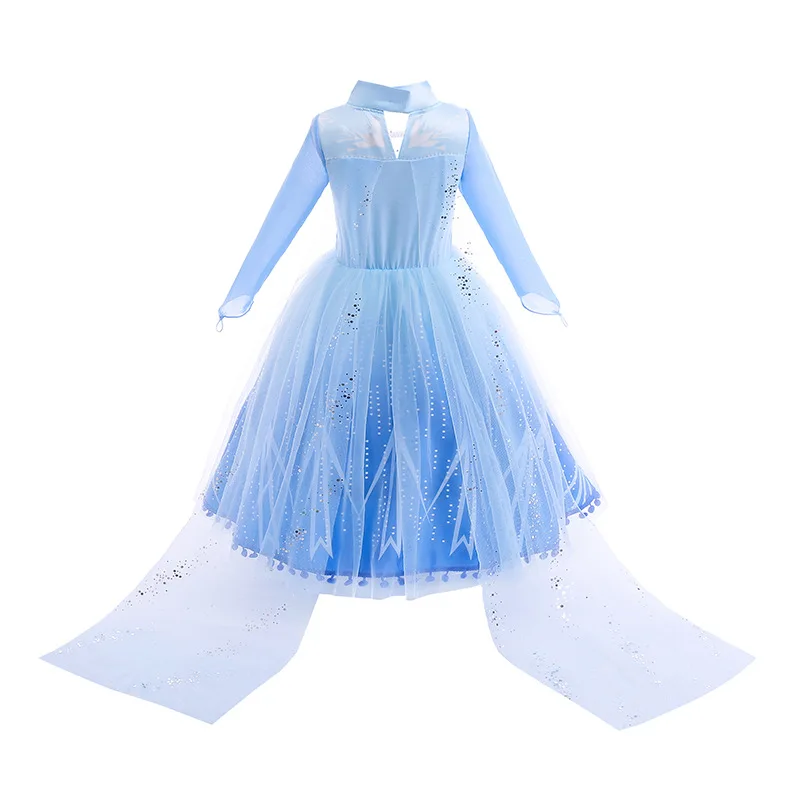 Kids Princess Dresses For Girls Elsa Luxury Birthday Dress With Floor  Length Cloak Carnival Halloween Party Elegant Gown - AliExpress 1501