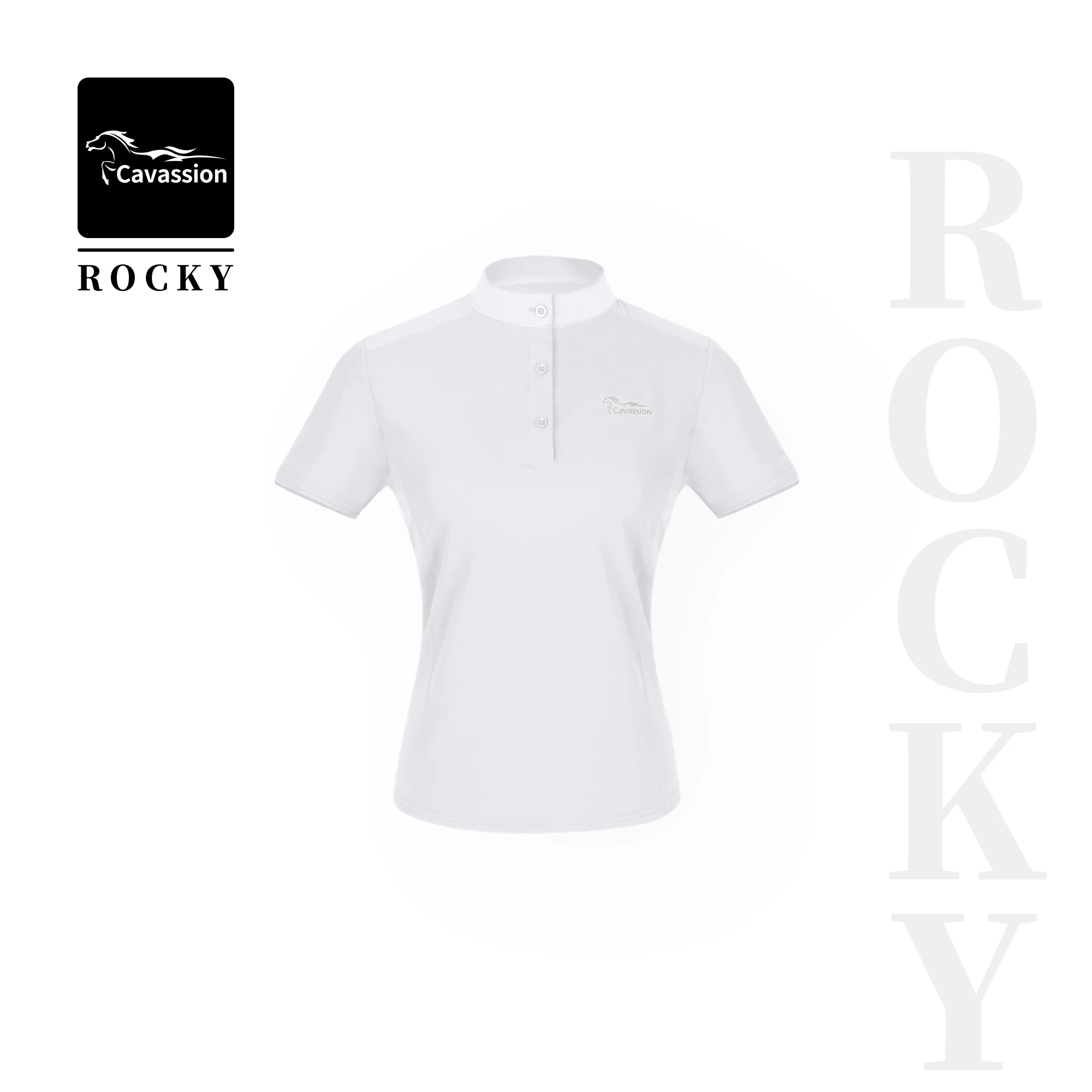Cavassion Women T-shirt Quick Drying Fabric Classic Equestrian T-shirt Elastic Comfortable Short Sleeve Summer