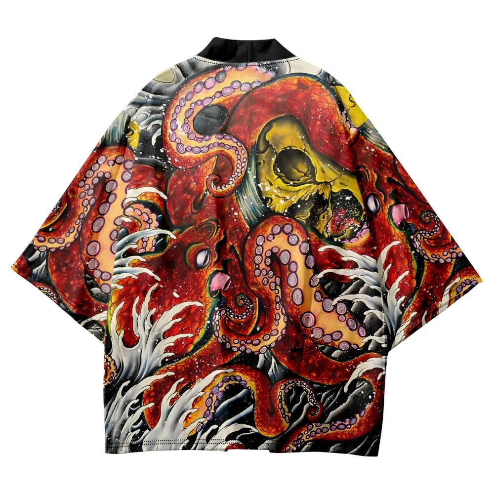 

Samurai Costume Yukata Haori Kimono Japanese Traditional Kimono Loose Cardigan Summer Men Harajuku Streetwear