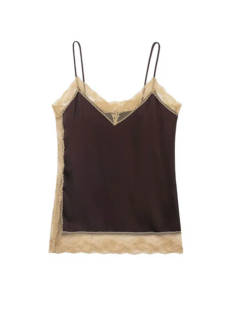 HH Women Fashion Lace Patchwork Skirts Sets Sexy Backless Camisole Tank Tops Slim Midi Skirt Summer Evening Club Party Outfits