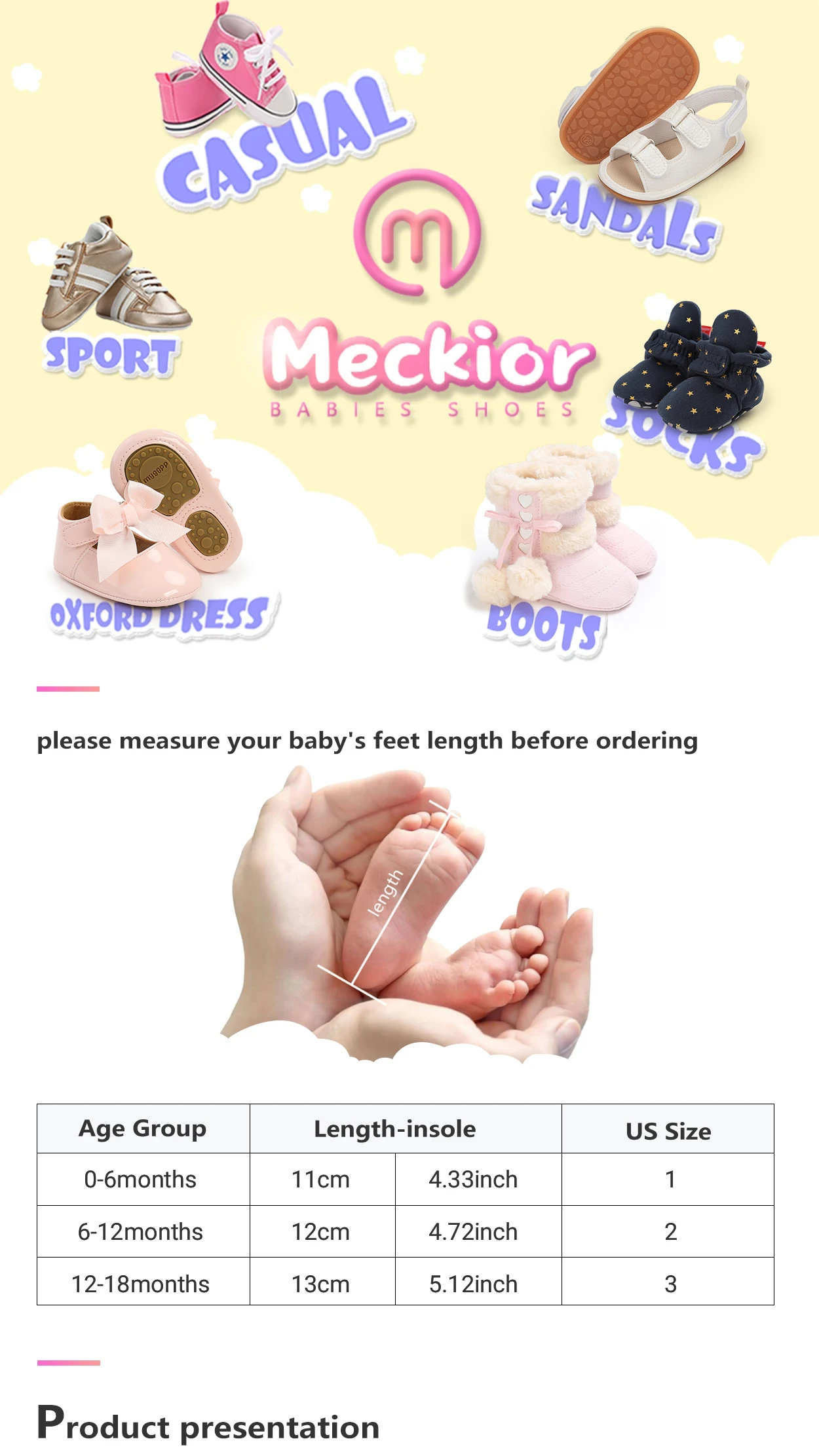 Meckior Baby Jungen Mädchen Schuhe Säugling Leder Gummi Sohle Anti-rutsch Kleinkind Erste Wanderer Krippe Schuhe Neugeborenen Mädchen Prinzessin – Detail 1
