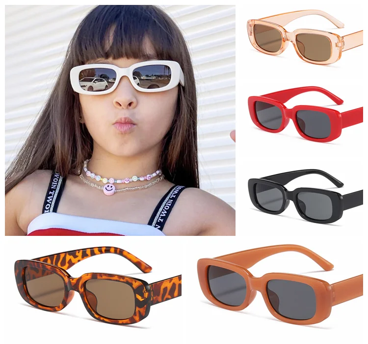 

Children Cute Vintage Frosted Rectangle UV400 Sunglasses Outdoor Girls Boys Sweet Sunglasses Protection Classic Kids Sunglasses