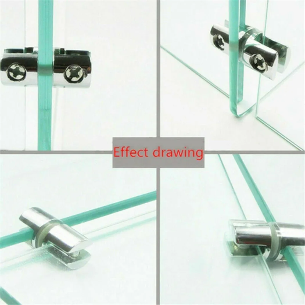Description Picture 4 of item10pcs Zinc Alloy Glass Shelf Support Clamp Brackets Clip Polished Chrome Shelves For Barhroom Mirror Tight Hardware Parts 6-12mm