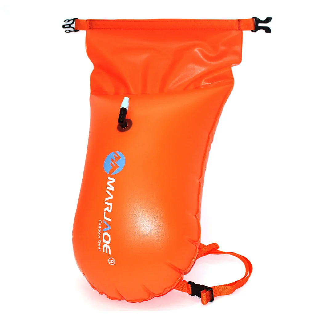 Swimming Bag Inflatable Waterproof Buoy with Belt Water Sports Pouch Improving Tool Equipment Bags Children Rose Red