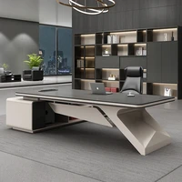 European Modern Office Desk Organizer Bookshelf Light Luxury Executive Computer Desks Corner High Quality Escritorio Furniture