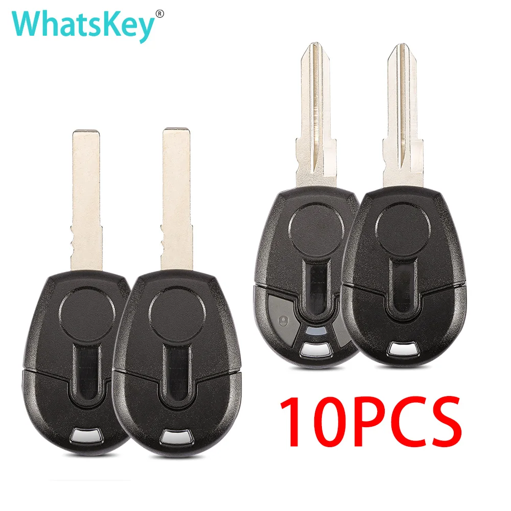 

WhatsKey 10pcs Replacement Remote Car Key Case Cover For Fiat Positron EX300 Transponder Chip Blank Key Shell SIP22/GT15R Blade