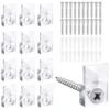Install Mirrors with Ease 20 Sets of Mirror Holder Clips Kit Includes Screws and Anchors for Convenient Mounting 1