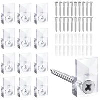 Install Mirrors with Ease 20 Sets of Mirror Holder Clips Kit Includes Screws and Anchors for Convenient Mounting 1