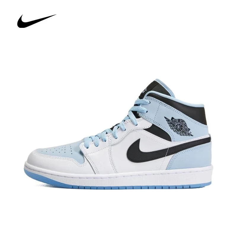 thumbnail image 1 of Zapatillas de baloncesto Air Jordan 1 Mid, cómodas, antideslizantes, resistentes al desgaste y con absorción de impactos, estilo retro, para hombre, 1 of 5